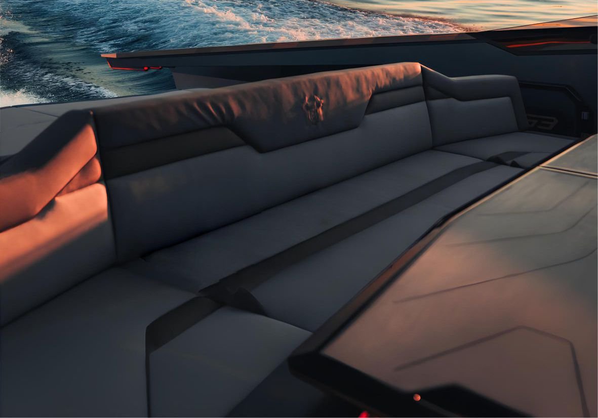 Lamborghini 63ft(20m) 10 Guest Capacity - Flame Travel Dubai